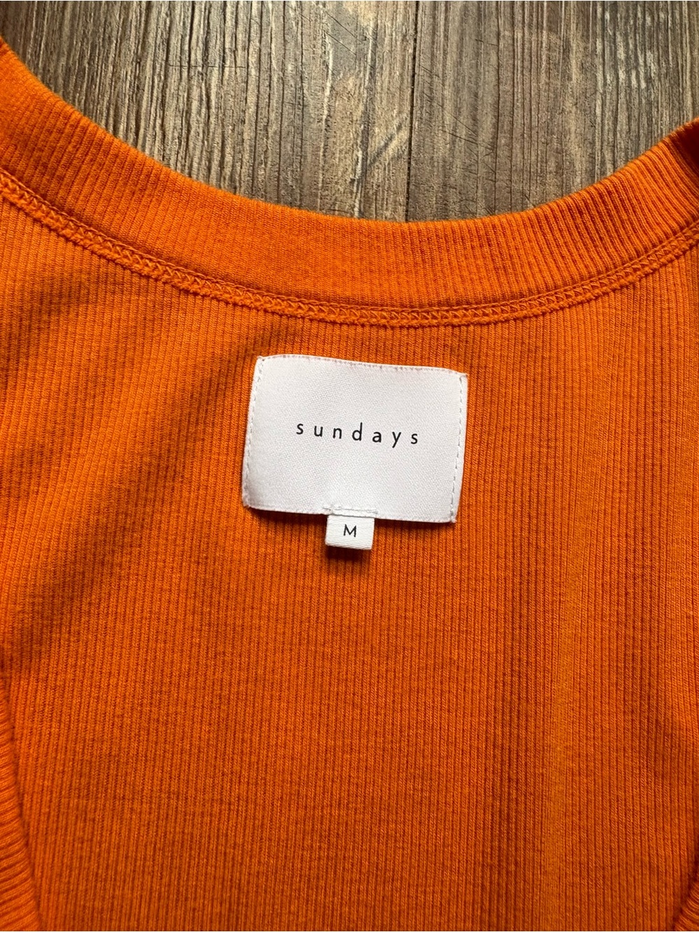 Sundays Orange Ribbed Tank Top - Picture 2 of 4